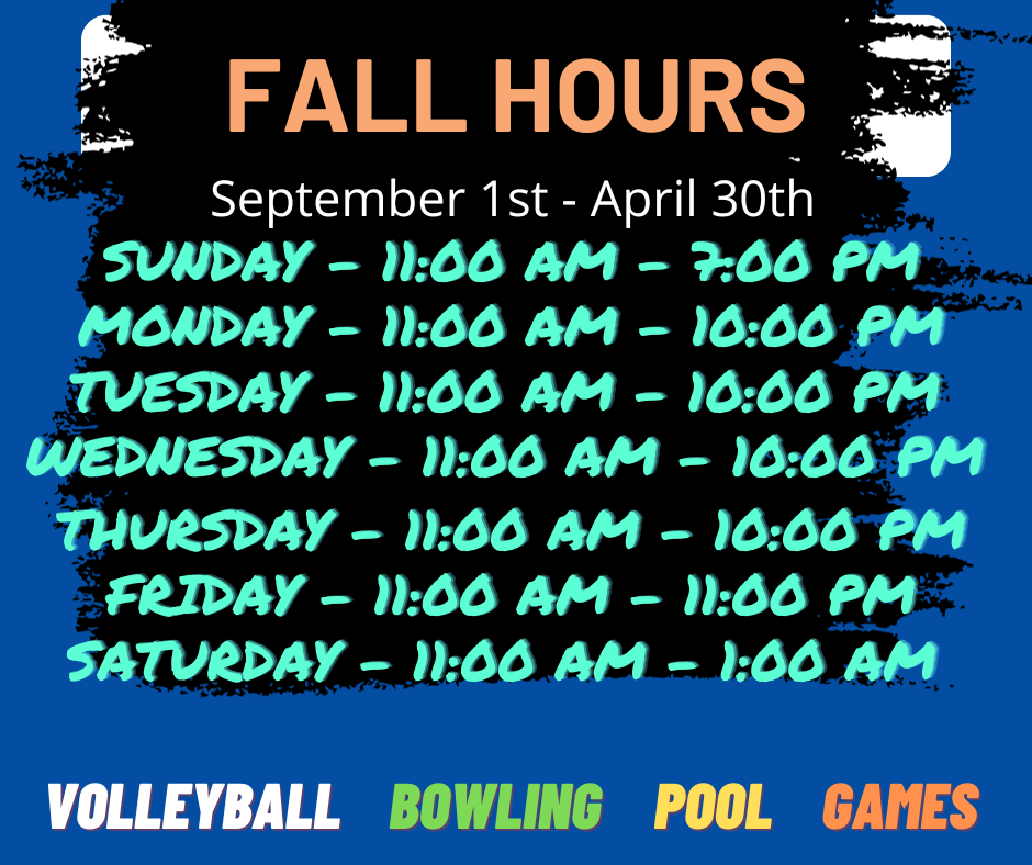 Revolutions Lanes Hours of Operation